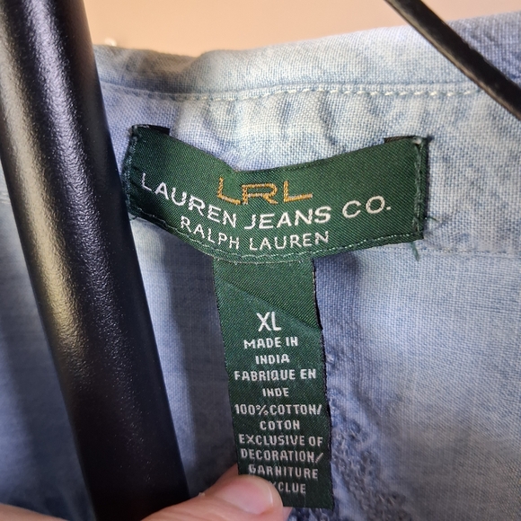 Ralph Lauren Light Blue Denim Top - Picture 6 of 7